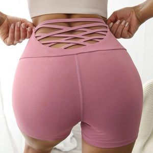 Criss cross back shorts